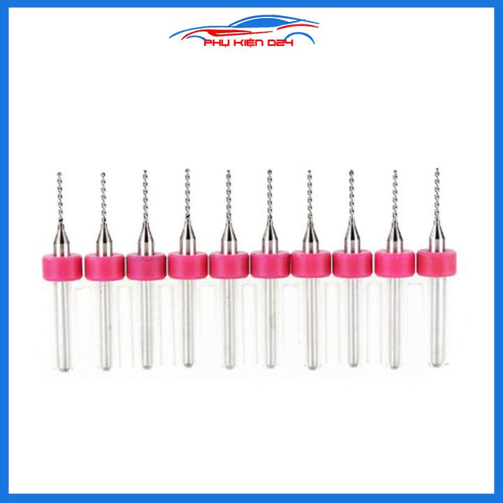 Hộp 10 mũi khoan CNC cao cấp độ chính xác cao đường kính mũi 0.8mm