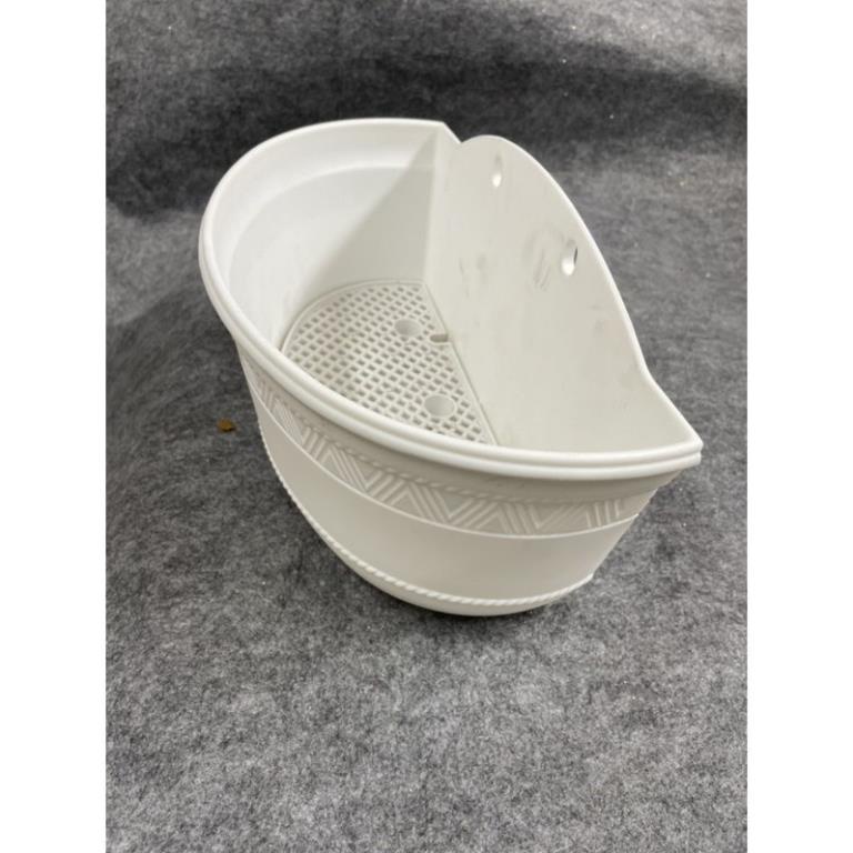 Chậu nhựa trồng cây ốp treo tường thông minh hình bán nguyệt-loại dày,đẹp