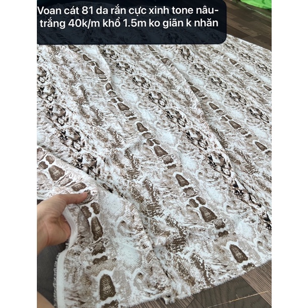 Vải Voan Hoa -Voan Tơ Hàn Quốc -họa tiết siêu xinh- sắc Nét-may váy maxi-áo