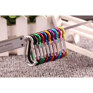 Bộ 12 móc carabiner chất liệu hợp kim nhôm nhiều màu