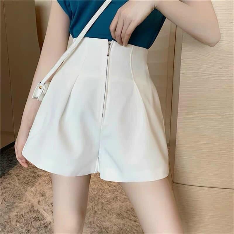 Quần đùi nữ cạp cao kéo khóa - Quần soóc nữ cạp cao siêu xinh - Chan Chan Store | BigBuy360 - bigbuy360.vn