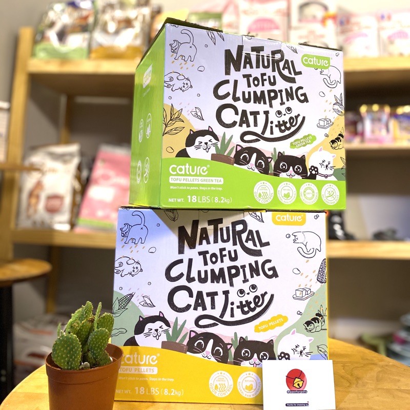Cát vệ sinh đậu nành cho mèo - Cature 20L cao cấp siêu khử mùi và tiết kiệm
