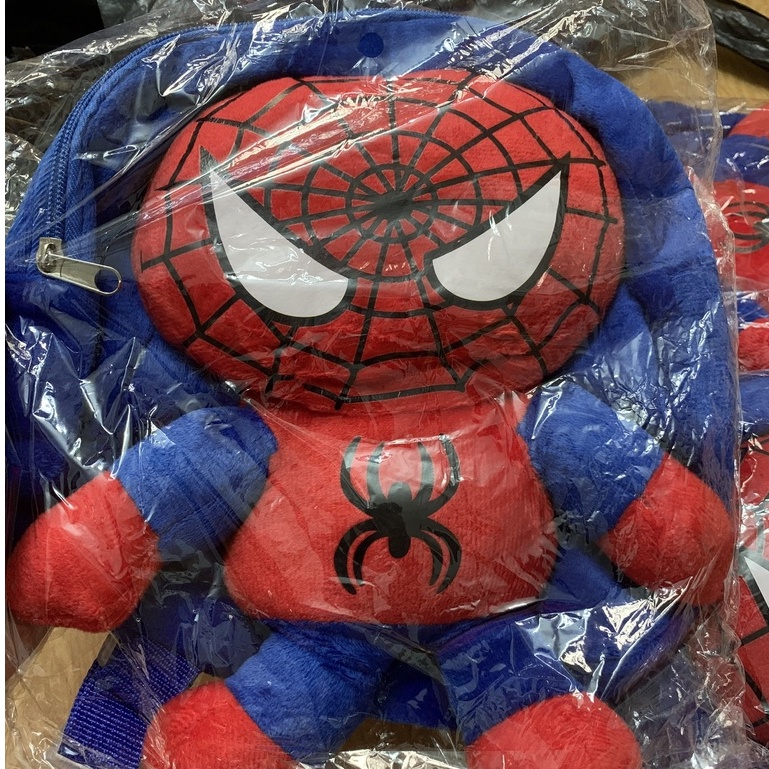 Balo thú bông hình người nhện cho bé mẫu giáo mầm non nhà trẻ