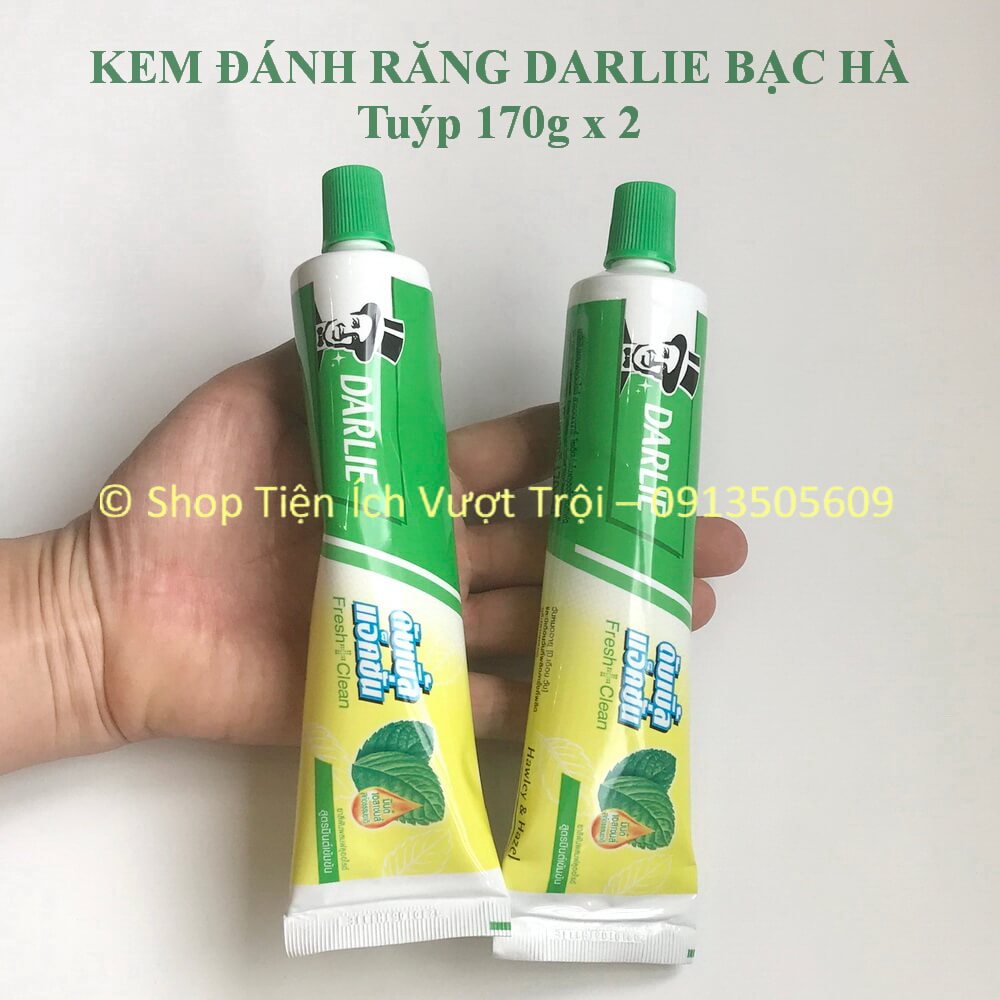 Combo 2 tuýp kem đánh răng Darlie tây đen, kem răng ông già giúp răng khỏe, trắng răng, ngừa mảng bám-Tiện Ích Vượt Trội