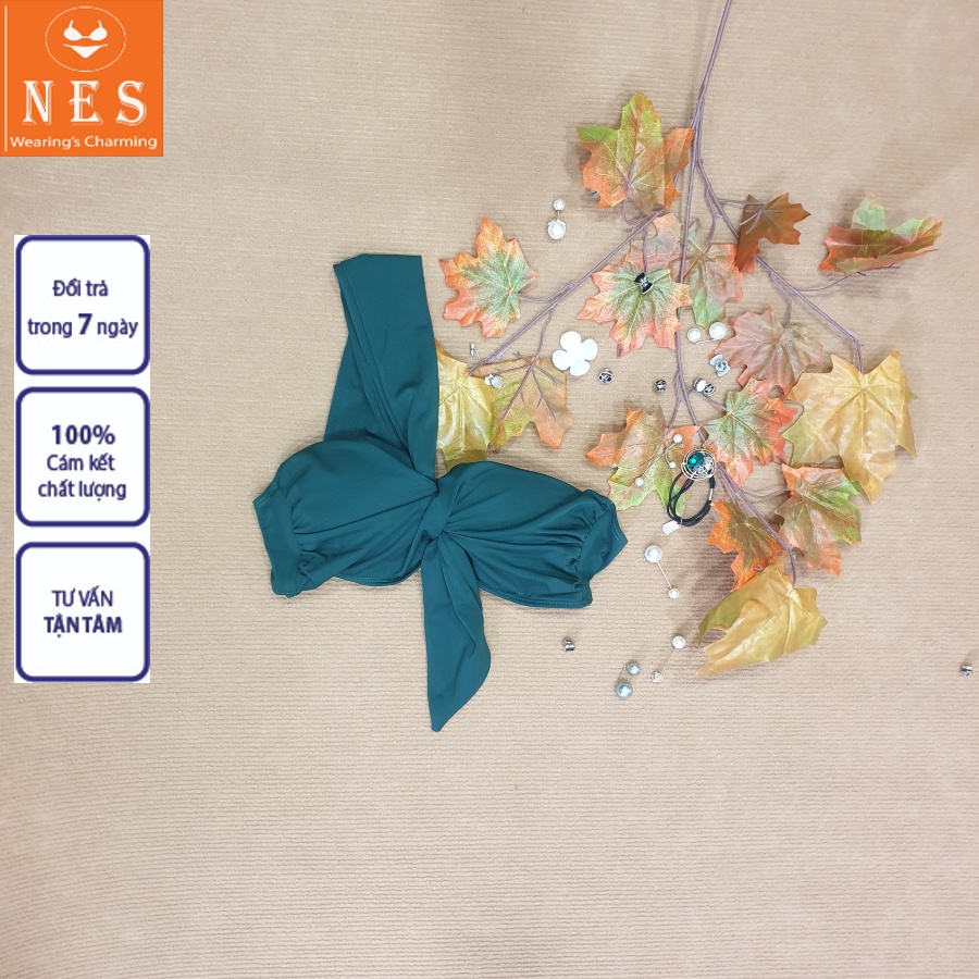 Bikini 2 mảnh đi biển quần ngắn thắt nơ dễ thương