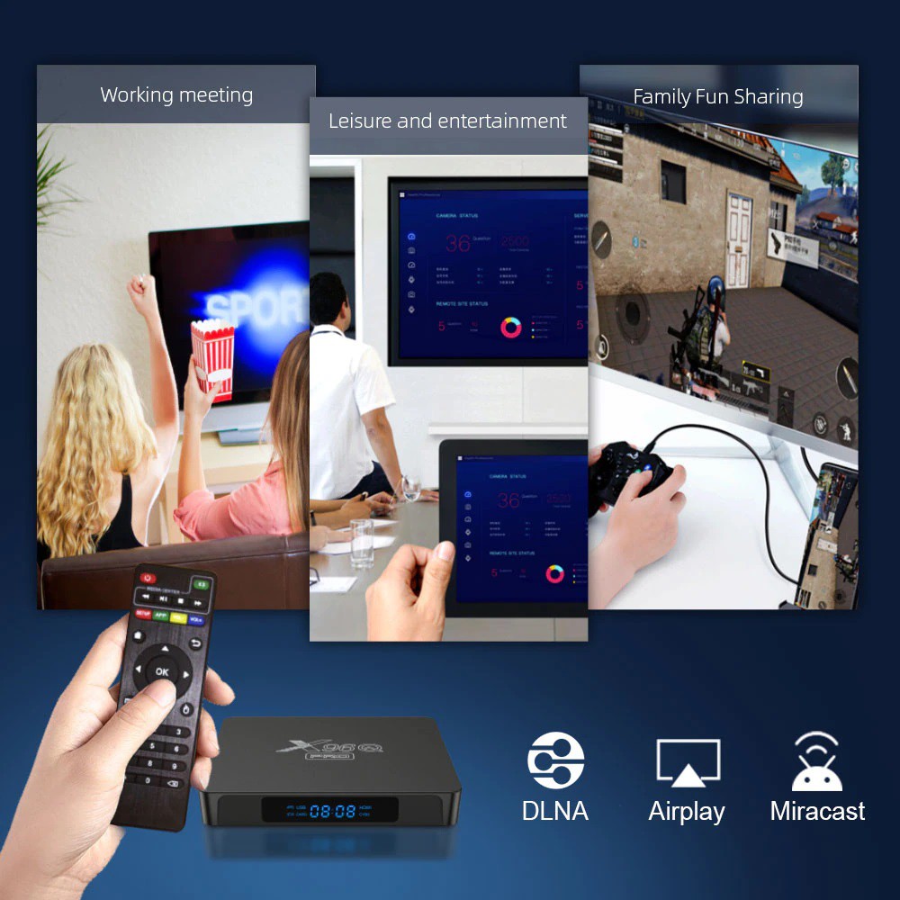 Android Box X96Q Pro, Android TV 10, Ram 2GB, Rom 16GB, Wifi 2 băng tần 2.4/5Ghz, CPU 4 nhân H313 mạnh mẽ, mức giá tốt