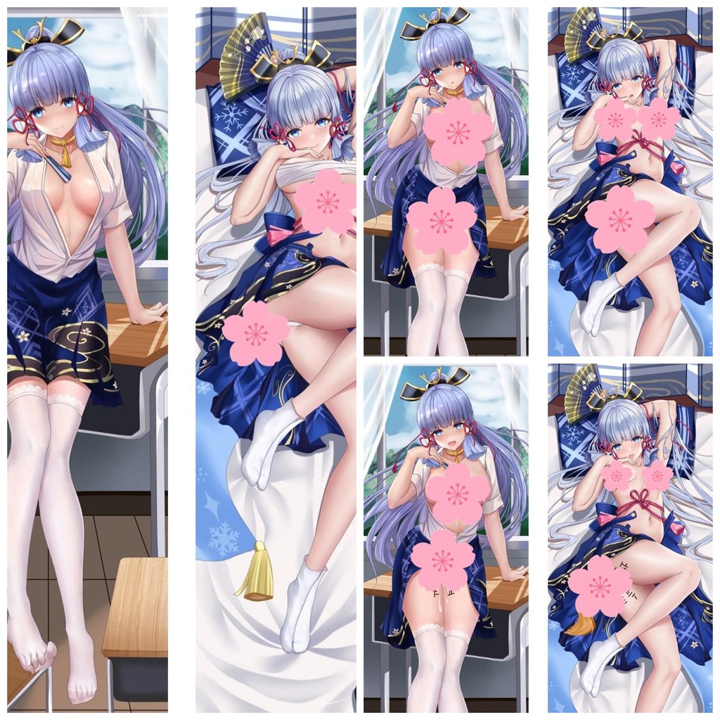Vỏ Gối Ôm In Hình Nhân Vật Anime Genshin Va Chạm Kamisato Ayaka 18R 50X150CM
