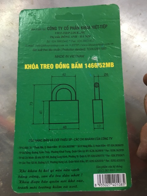 Khoá treo Việt Tiệp