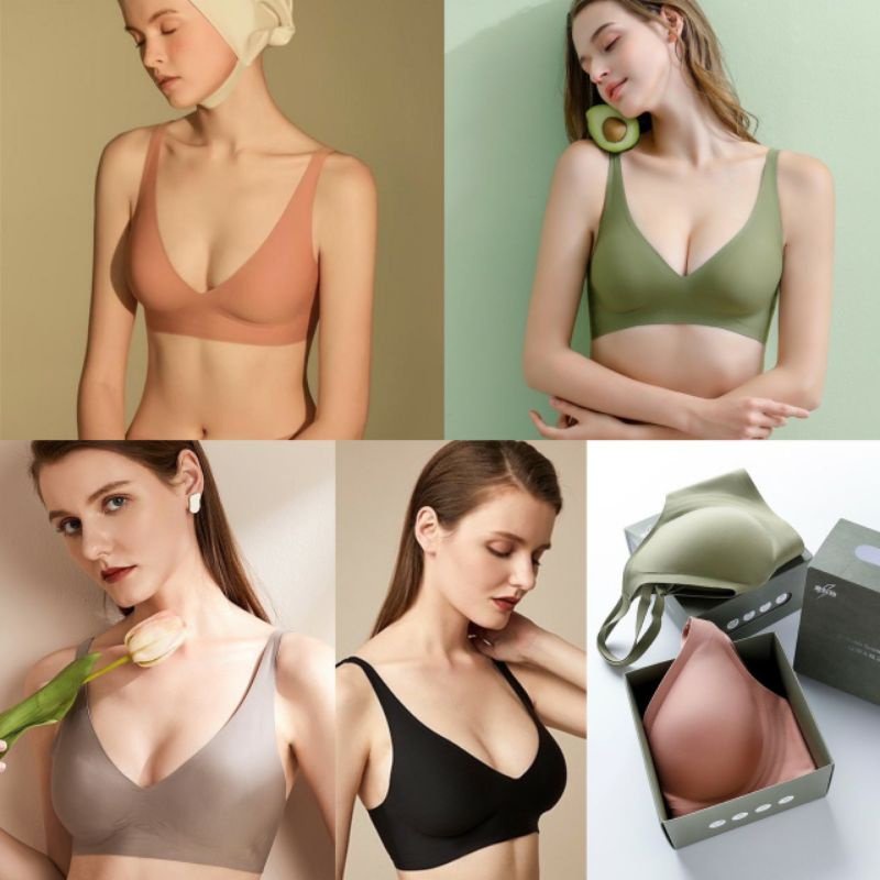 Áo Lót Nữ Cao Cấp, Áo Ngực Su Trơn Không Gọng, Mút Mỏng , Hàng Xuất Nhật Siêu Mềm Mịn - Áo Lót Su Nước