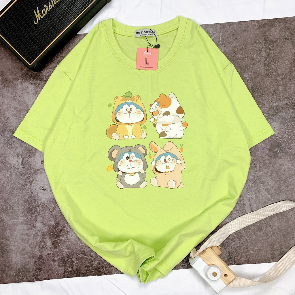 Áo thun tay ngắn Be Yourself unisex size M L XL - DORAEMON 4 CON