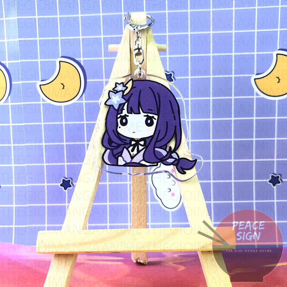 ( Mica trong acrylic ) Móc khóa GENSHIN IMPACT ver TÍ HON ÔM ĐỒ anime chibi game xinh xắn