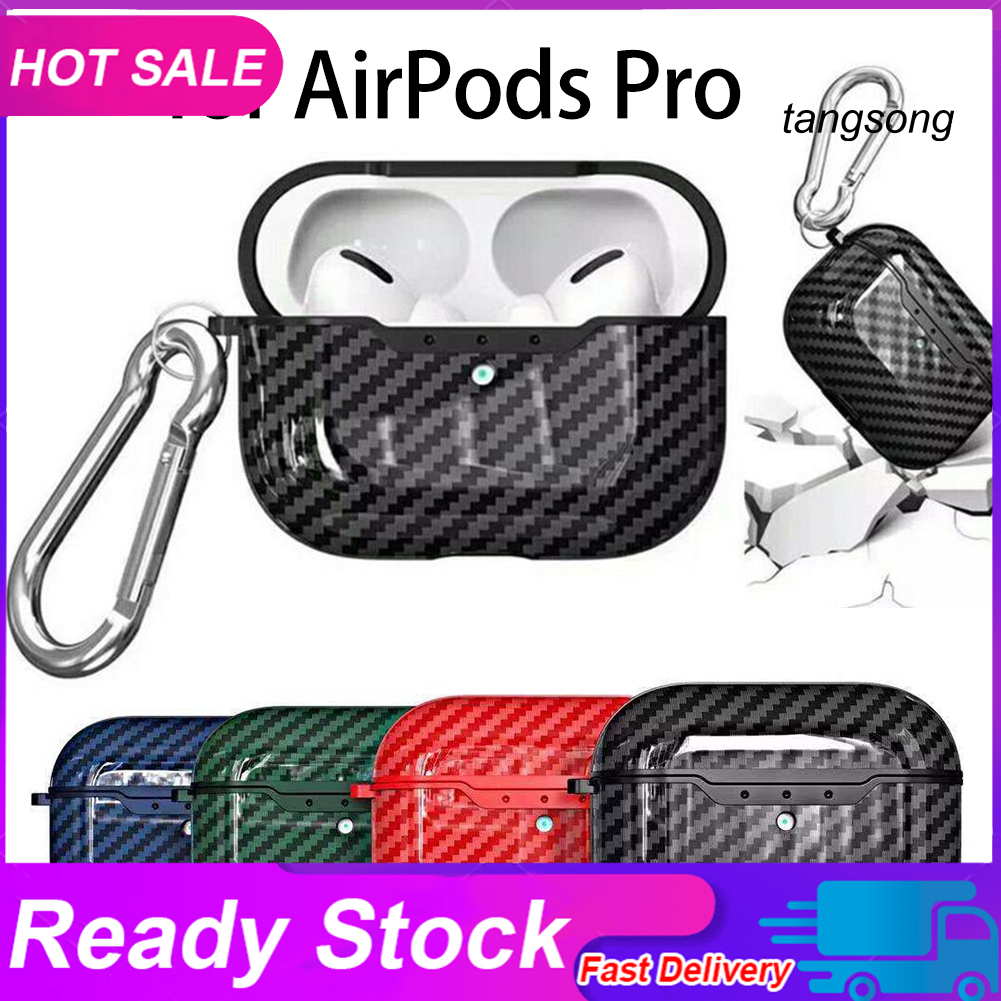 Vỏ Bảo Vệ Hộp Sạc Tai Nghe Airpods Chất Liệu Sợi Carbon Cao Cấp