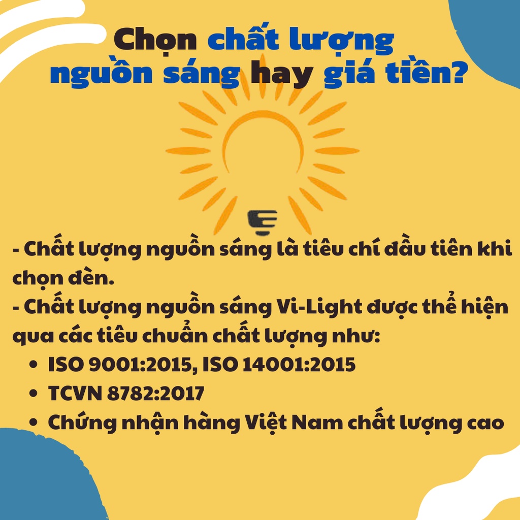 Bóng đèn Led Bulb 40W thân nhôm VI-LIGHT VLEBL40AL1 công suất lớn, sáng trắng 6500K