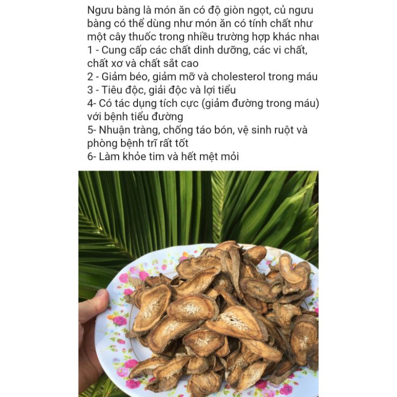 Ngưu bàng khô hữu cơ 500g củ ngưu bàng sấy khô chuẩn Vietgap