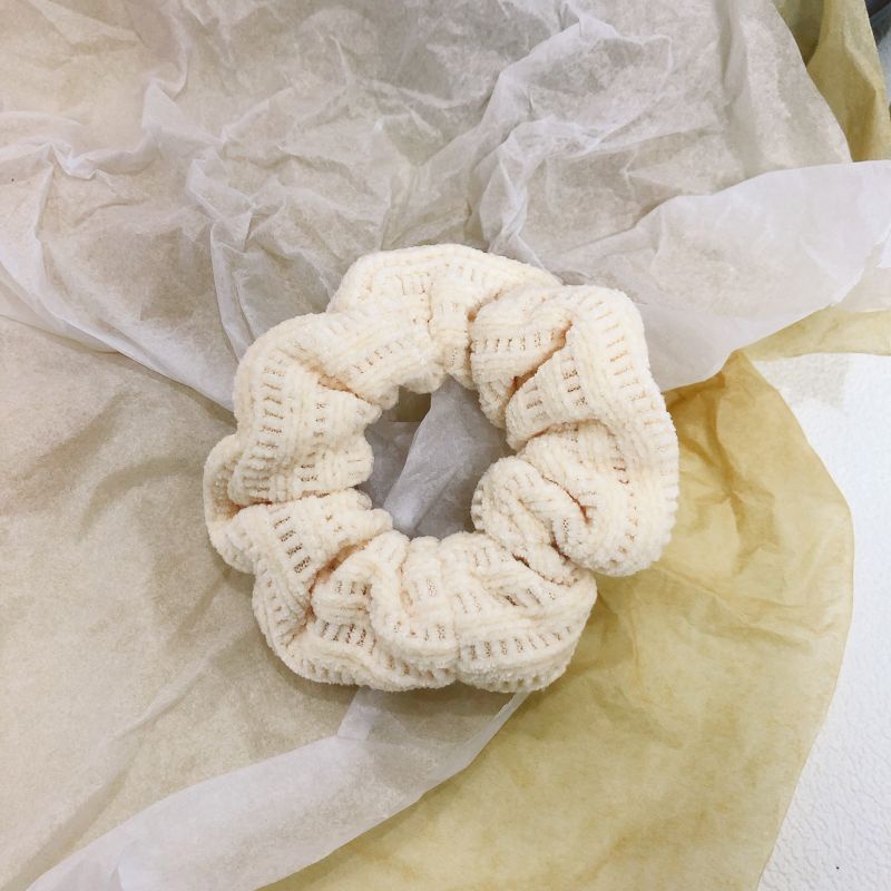 Dây buộc tóc dệt kim nhiều màu sắc ngọt ngào đơn giản dễ thương