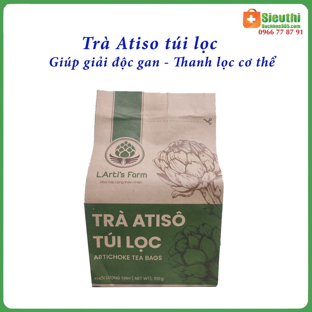 Trà Atiso túi lọc hữu cơ Đà Lạt bịch 40 túi lọc thanh nhiệt, mát gan Siêu Thị Sức Khoẻ 365