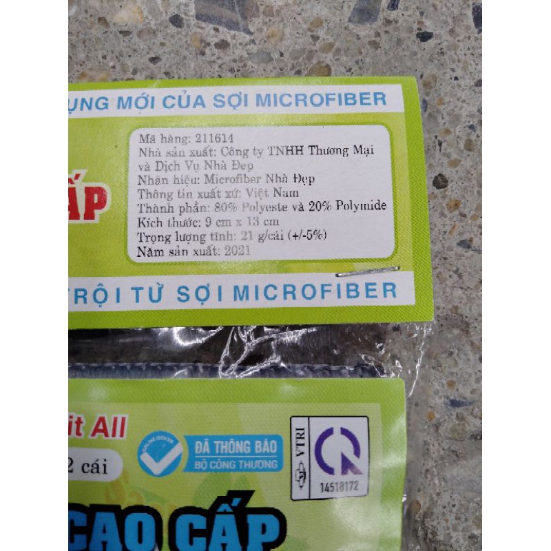 Cước rửa chén cao cấp microfiber lốc 2