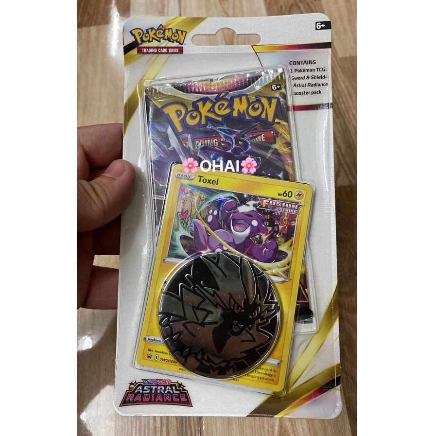 Blister 1 Pack ASTRAL RADIANCE Kèm 1 Thẻ Promo TOXEL Chính Hãng Pokemon