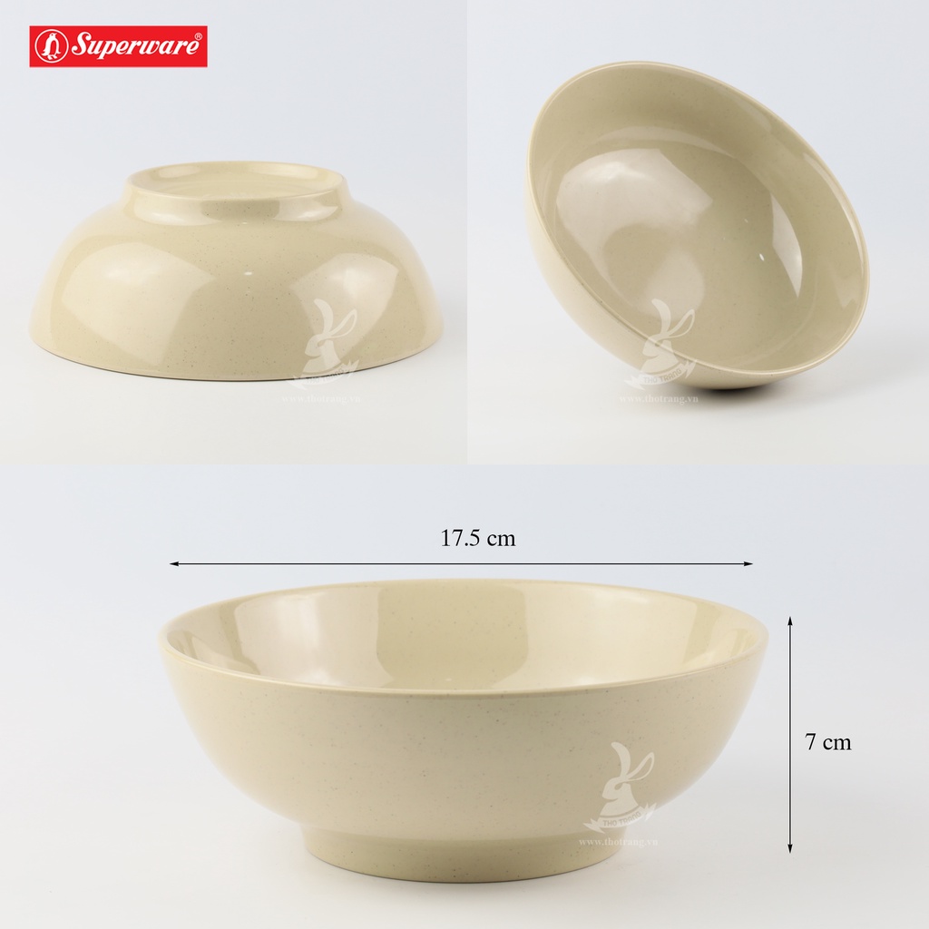 Tô Bún, Phở Màu Nâu Nhựa Melamine Srithaisuperware Thái Lan cao cấp