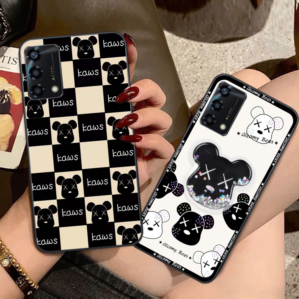 Ốp lưng Oppo A54 / A55 4G / A55 5G trái tim họa tiết caro, mikey họa tiết beabrick kaws cute