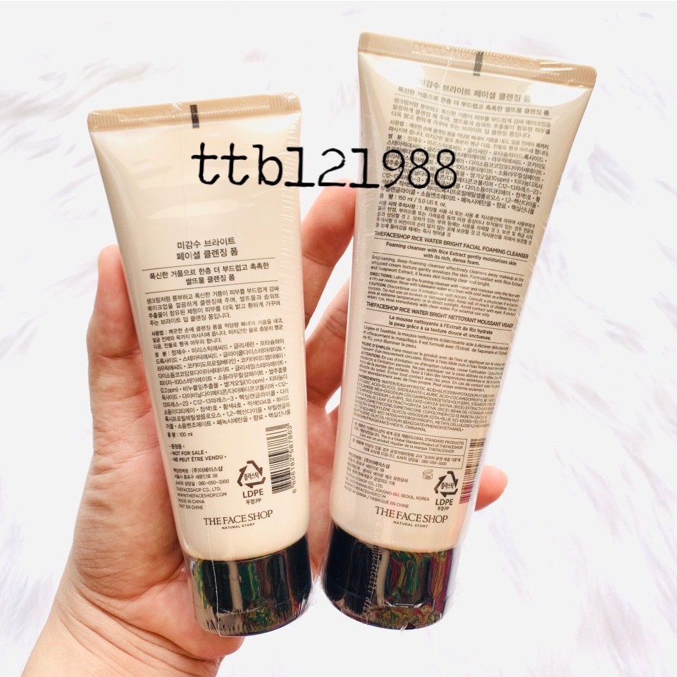 Sữa Rửa Mặt The Face Shop Gạo Rice Water Rice 100ml - 150ml - 300ml [Có Hạt - Không Hạt] | BigBuy360 - bigbuy360.vn