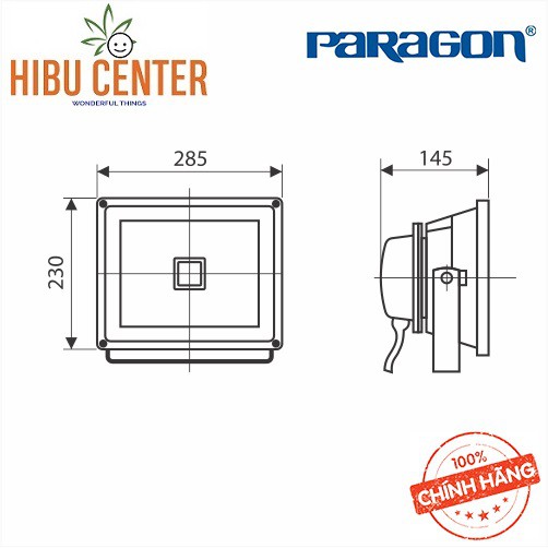 Đèn Pha Không Thấm Nước Paragon POLH5065 – 50W – Ánh Sáng Vàng/ Trung Tính/ Trắng. Hàng Chính Hãng - HIBUCENTER