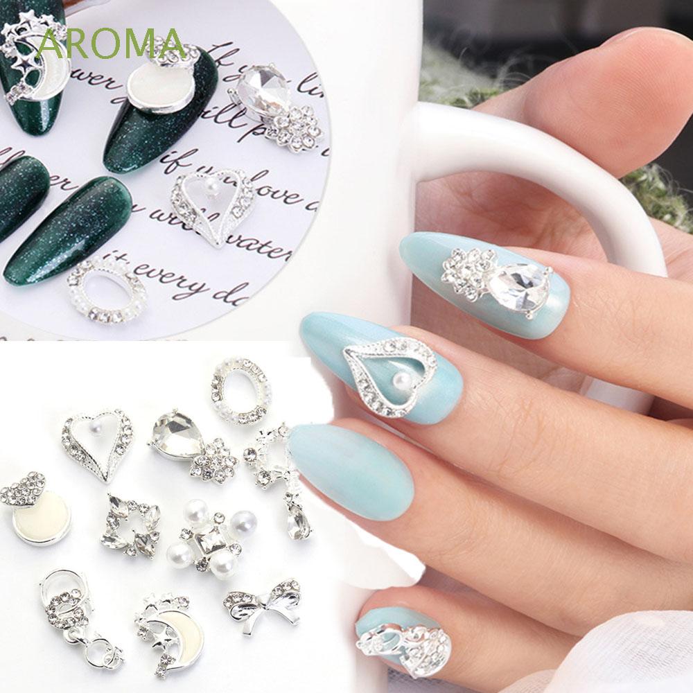 [Hàng mới về] Set 10 phụ kiện đính móng trang trí nghệ thuật xinh xắn