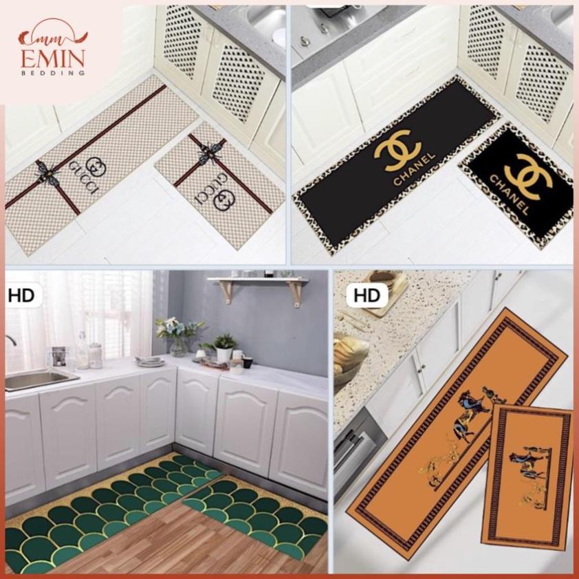Thảm bếp cao cấp dài chống trượt 3D EMIN Bedding
