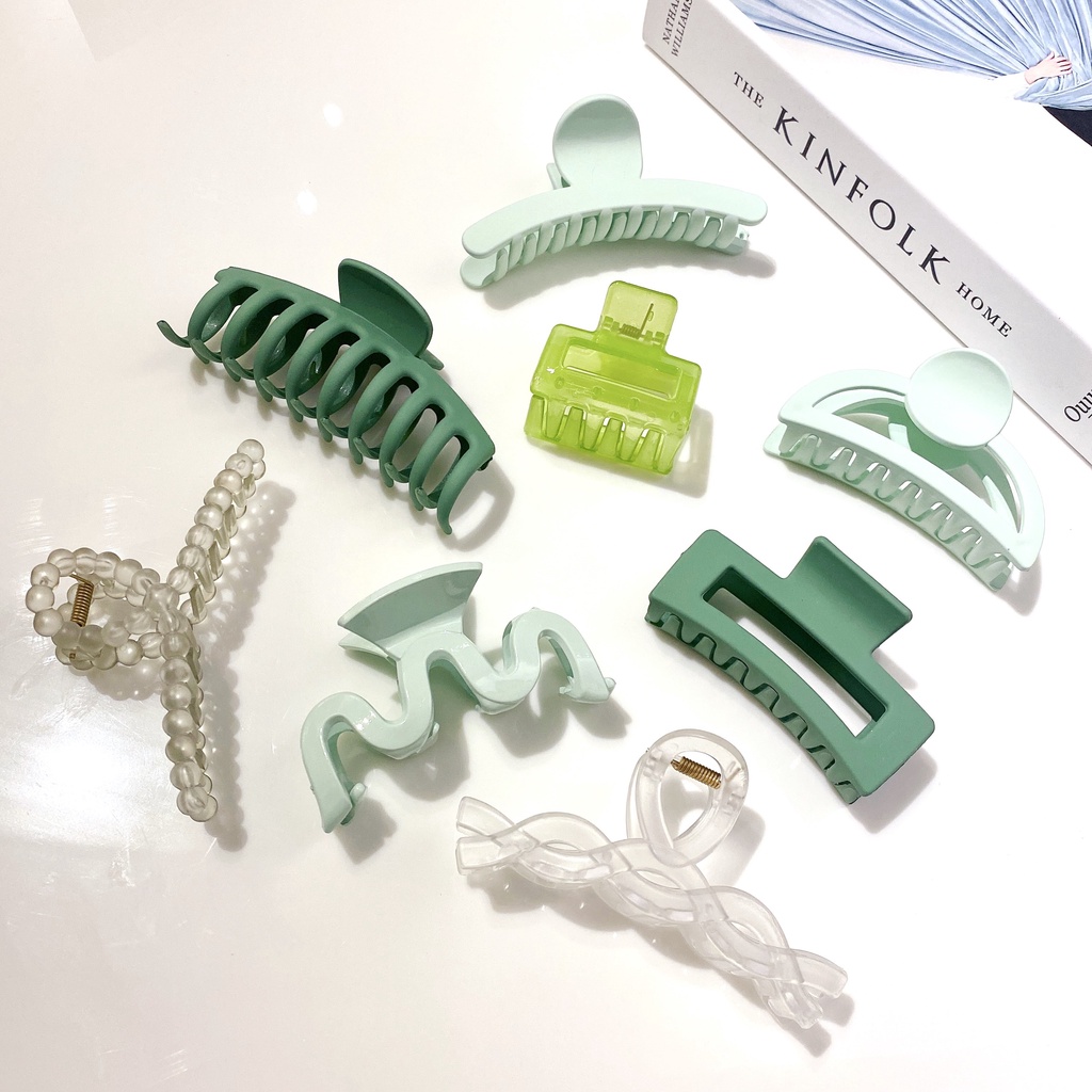 Set kẹp tóc càng cua 8 chiếc phong cách Hàn Quốc, xinh xắn dễ phối đồ