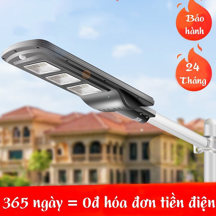 Đèn năng lượng mặt trời 20W/40W/60W cảm biến radar chuyển động và ánh sáng, chống nước kèm phụ kiện bảo hành 2 năm VT268