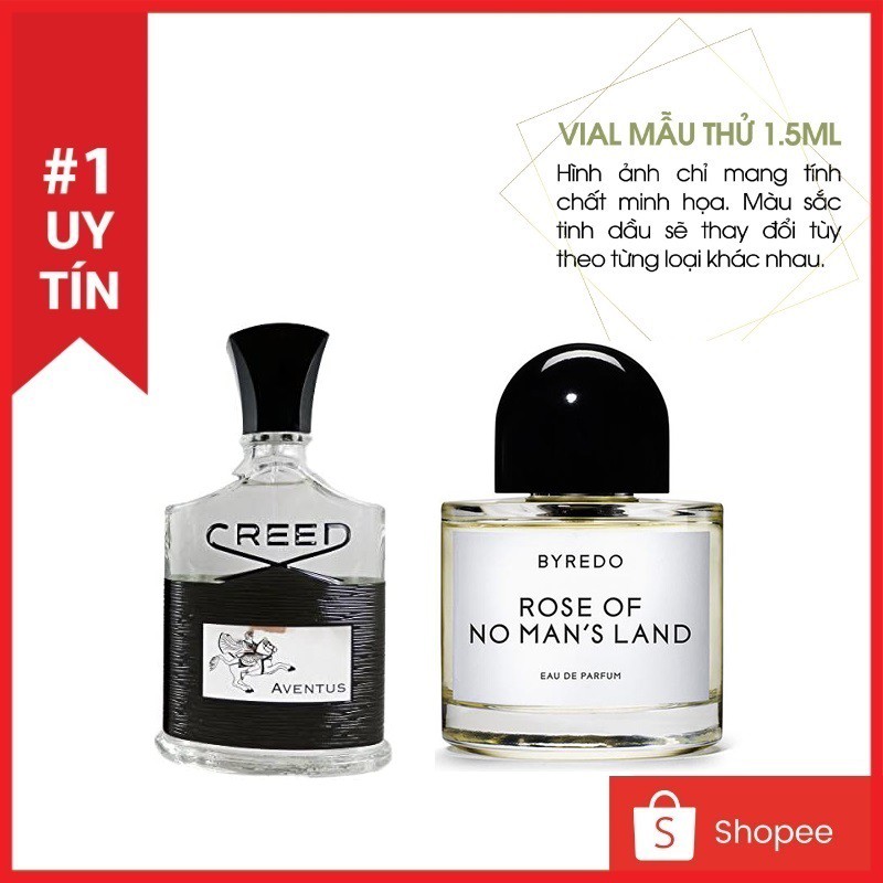 Sample Tinh dầu nước hoa Creed, Byredo nam nữ (unisex) vial mẫu thử 1.5ml thơm lâu quyến rũ, làm dầu thơm, xông phòng