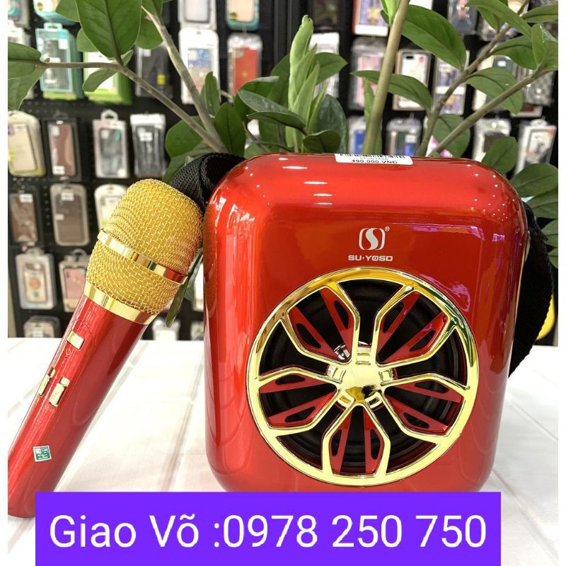 Loa hát karaoke hát nhạc bluetooth A20 kèm mic xinh xắn.