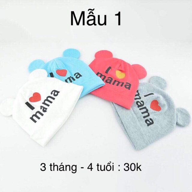 [CÓ CLIP/CHẤT ĐẸP] MŨ MAMA 100% COTTON CHO BÉ 3TH - 4TUỔI