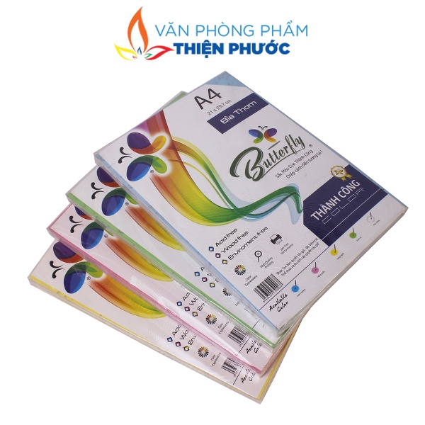 Bìa Thái A4 thơm cứng dày 180gsm 100 tờ - Bìa lót tài liệu THIỆN PHƯỚC