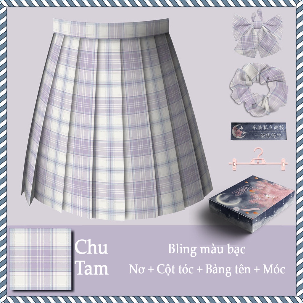 [Đông Lâm Xã] Chân váy đồng phục Seifuku/JK - Chu Tam
