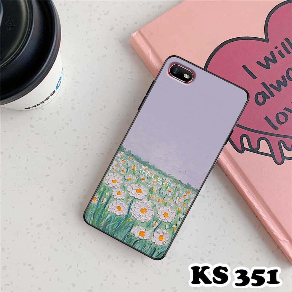 Ốp lưng Oppo A1k - Realme C1 - Ốp Oppo in hình Cánh đồng hoa - Chất liệu TPU siêu bền