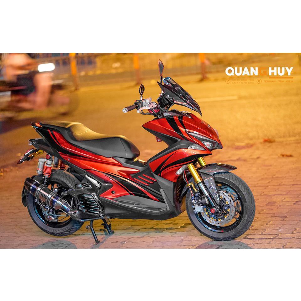 tem trùm xe máy nvx chế đẹp - giá rẻ - tem đỏ đen