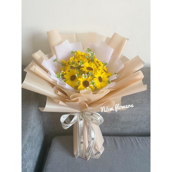 Bó hoa sáp hướng dương 10 bông siêu to