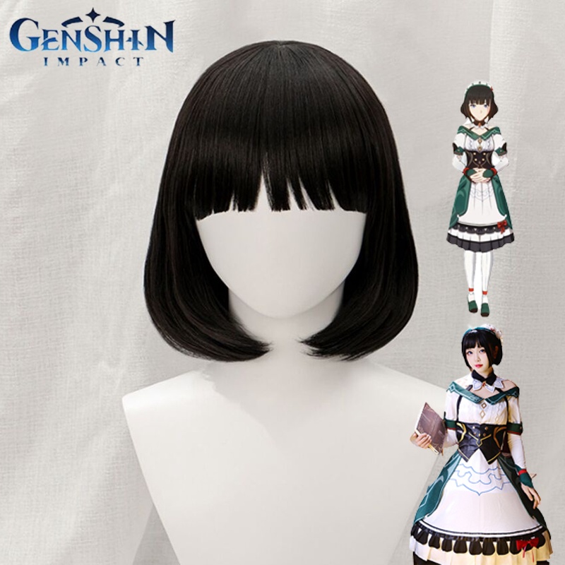 Genshin Impact Katheryne Cosplay Wig Halloween Carnival Party Props Comic Con girl gift