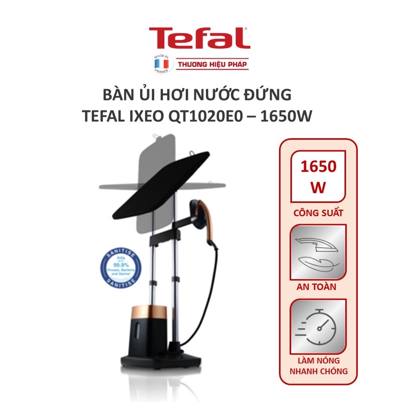 Bàn ủi hơi nước đứng Tefal IXEO QT1020E0