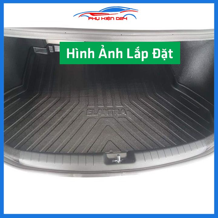 Thảm nhựa lót cốp Elantra 2016-2017-2018-2019-2020-2021-2022 nhựa dẻo dày dặn đàn hồi tốt