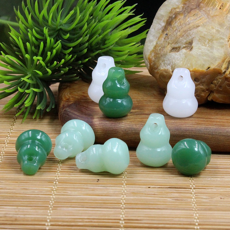 Hạt hồ lô 16*11mm chất liệu thủy tinh nguyên liệu làm trâm làm trang sức cổ trang cosplay cổ phục