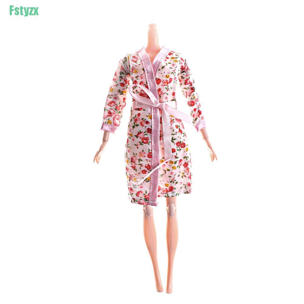 fstyzx Handmade Doll Clothes Flower Printed Pajamas Sleepwear for Doll Accessory