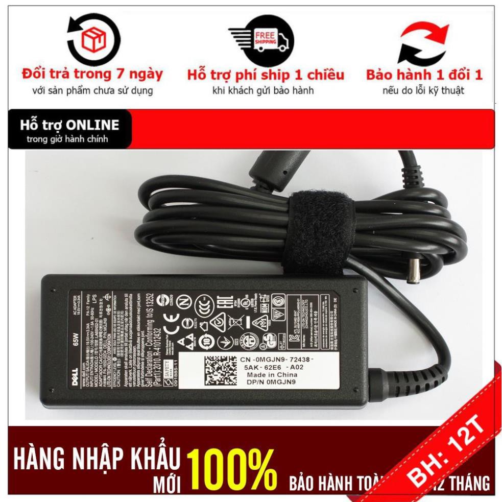 [BH12TH] Sạc cho Laptop Dell Inspiron 7746 7778 7779 3.34A 65W . Bảo Hành 12 Tháng + Tặng Dây Nguồn 1,5M !
