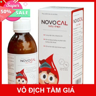 Novocal Baby Drops 150ml– Calci sữa nhỏ giọt, bổ sung canxi, vitamin D hỗ trợ xương chắc khoẻ, tăng chiều cao đạt chuẩn