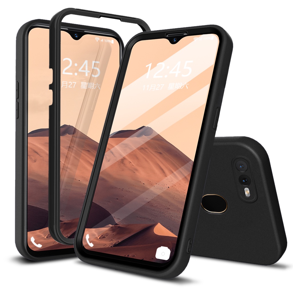 Ốp Điện Thoại Silicone 2 Trong 1 Cho OPPO A7 A7X A5S F9 Pro A12 A11K A3S A12e