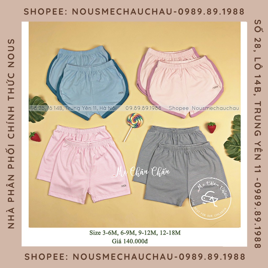 Bộ 2 Quần Cộc Petit Hồng Đào Nhạt NOUS