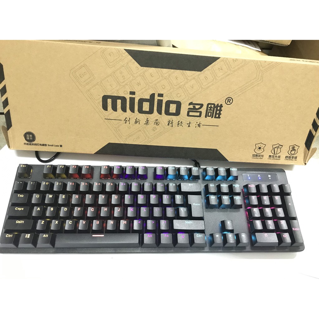 Bàn Phím Cơ MIDIO MK100 Led Nhiều màu