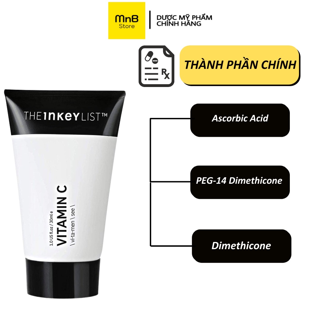Vitamin C The Inkey List tinh chất chống lão hoá làm sáng da 30ml