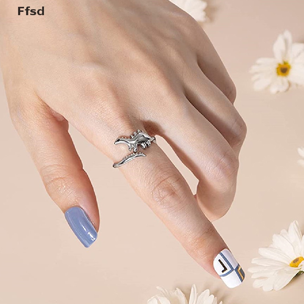 {Ffsd} Nhẫn Hình Khủng Long Brontosaurus Stegosaurus Có Thể Điều Chỉnh Kích Cỡ Cho Nữ